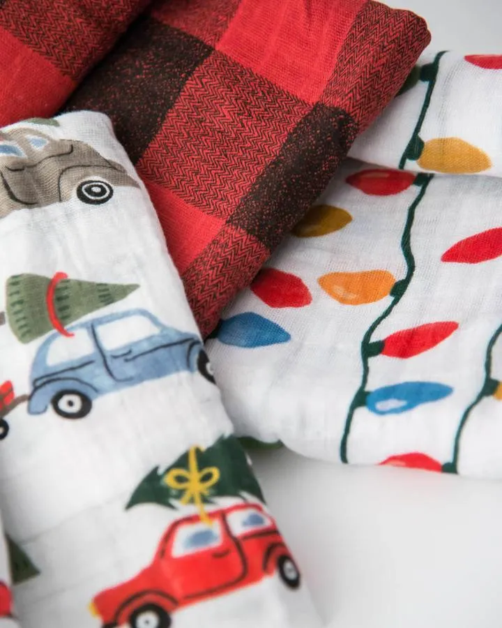 Little Unicorn Cotton Muslin Swaddle Blanket Set - Holiday Haul