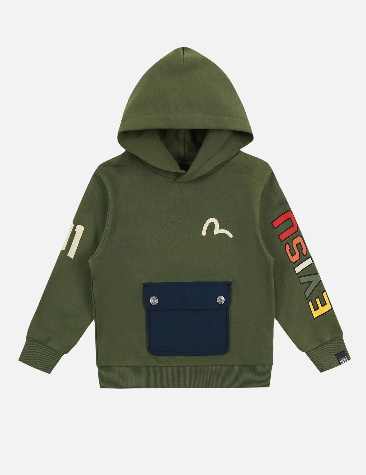 Logo and Seagull Print Hoodie