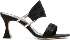 Manolo Blahnik Chinap 70mm satin mules Black