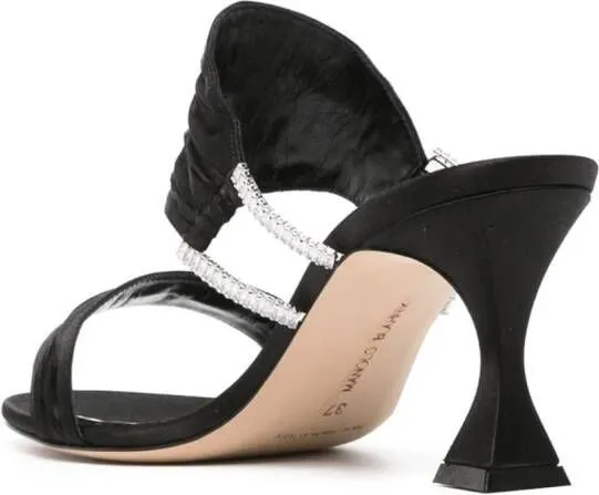 Manolo Blahnik Chinap 70mm satin mules Black