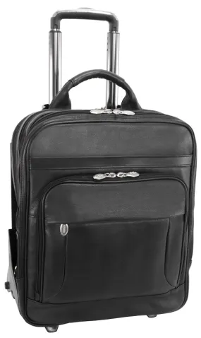 McKlein I Series Wicker Park Leather Detachable-Wheeled 3-Way Computer Backpack Brief 