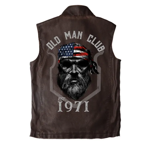 MEN'S 1971 OLD MAN CLUB VINTAGE DOUBLE COLLAR VEST