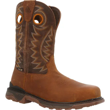 Men's Rocky 2-Tone Brown Carbon Toe Work Boot #RKW0350-C