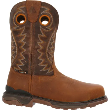 Men's Rocky 2-Tone Brown Carbon Toe Work Boot #RKW0350-C