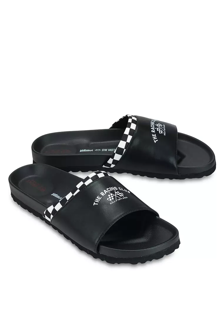 Milliot DW Motorsport x Milliot The Checkered Flags Open Toe Sandals