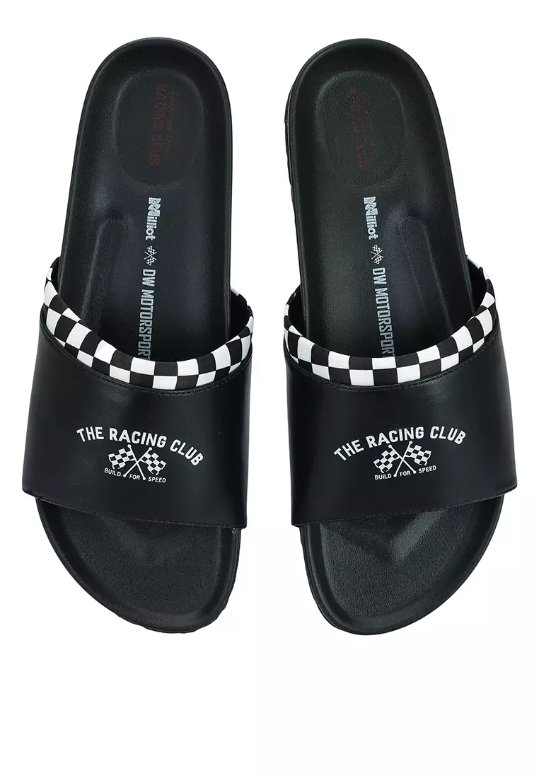 Milliot DW Motorsport x Milliot The Checkered Flags Open Toe Sandals