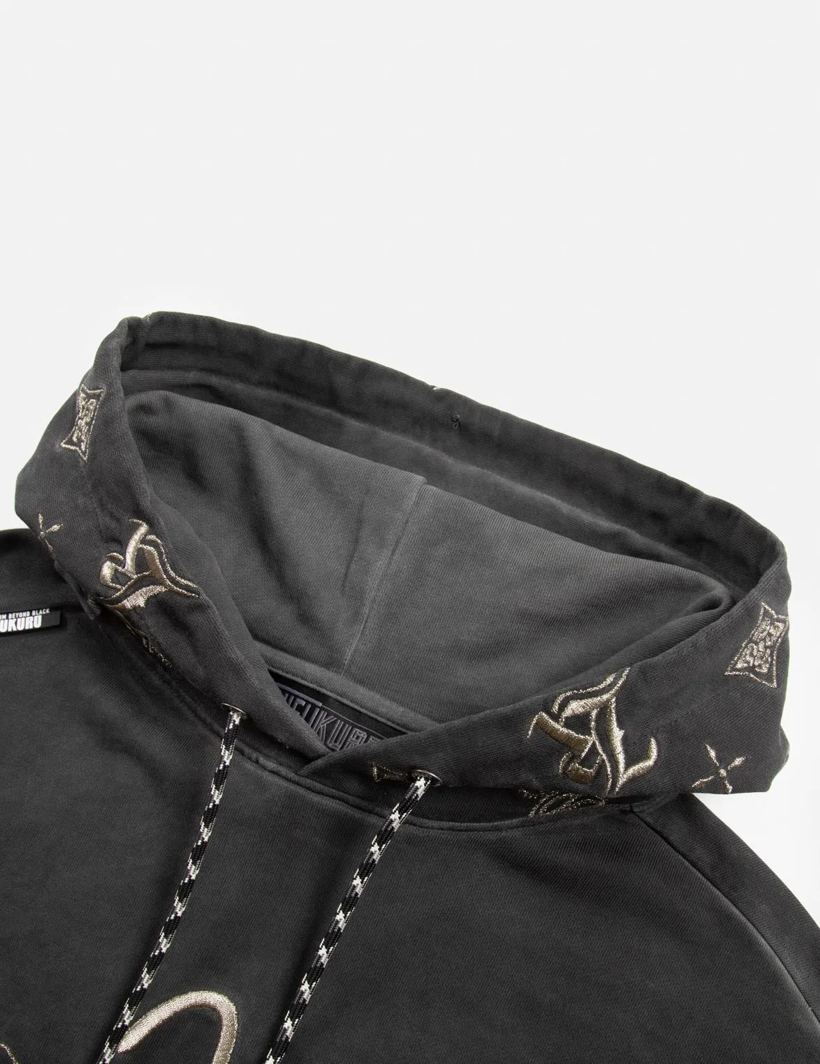 Monogram Embroidery Garment Dye Oversized Hoodie