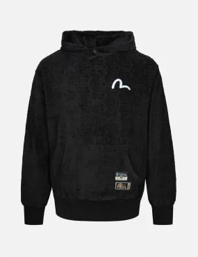 Monogram Jacquard Boucle and Seagull Embrodiery Relax Fit Hoodie