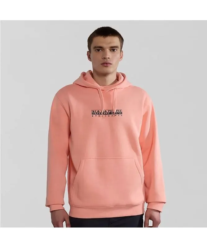 napapijri B Box Men's Hoodie in pink salmon np0a4gbep1i1, white whisper np0agben1a1 at kular fashion