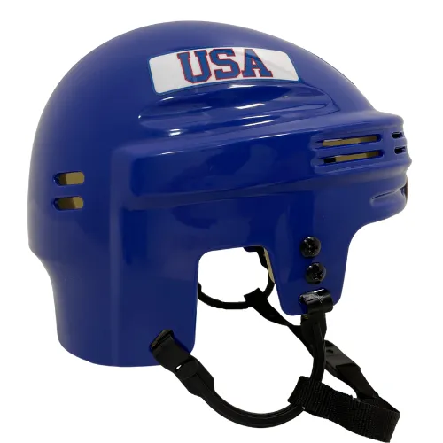 Neal Broten Autographed Royal Blue Mini Helmet USA! (Standard Number)