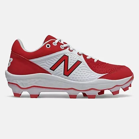 New Balance - Men's Red/White 3000v5 Fresh Foam Molded Cleat (PL3000R5)