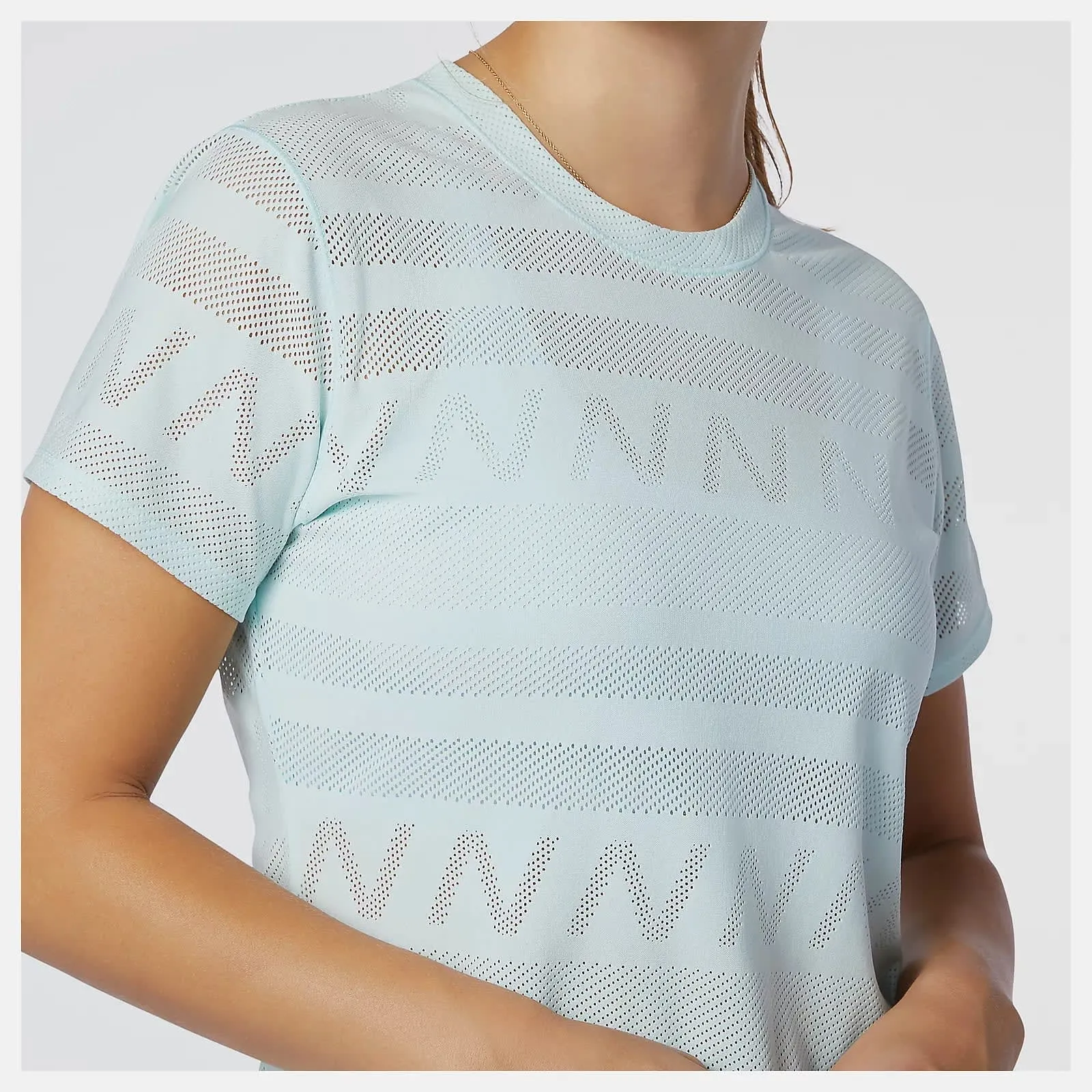 New Balance Women's Q Speed Jacquard Short Sleeve Pale Blue Chill | Buy New Balance Women's Q Speed Jacquard Short Sle