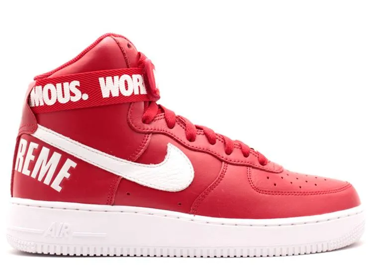 Nike Air Force 1 High Supreme World Famous Red (WORN)