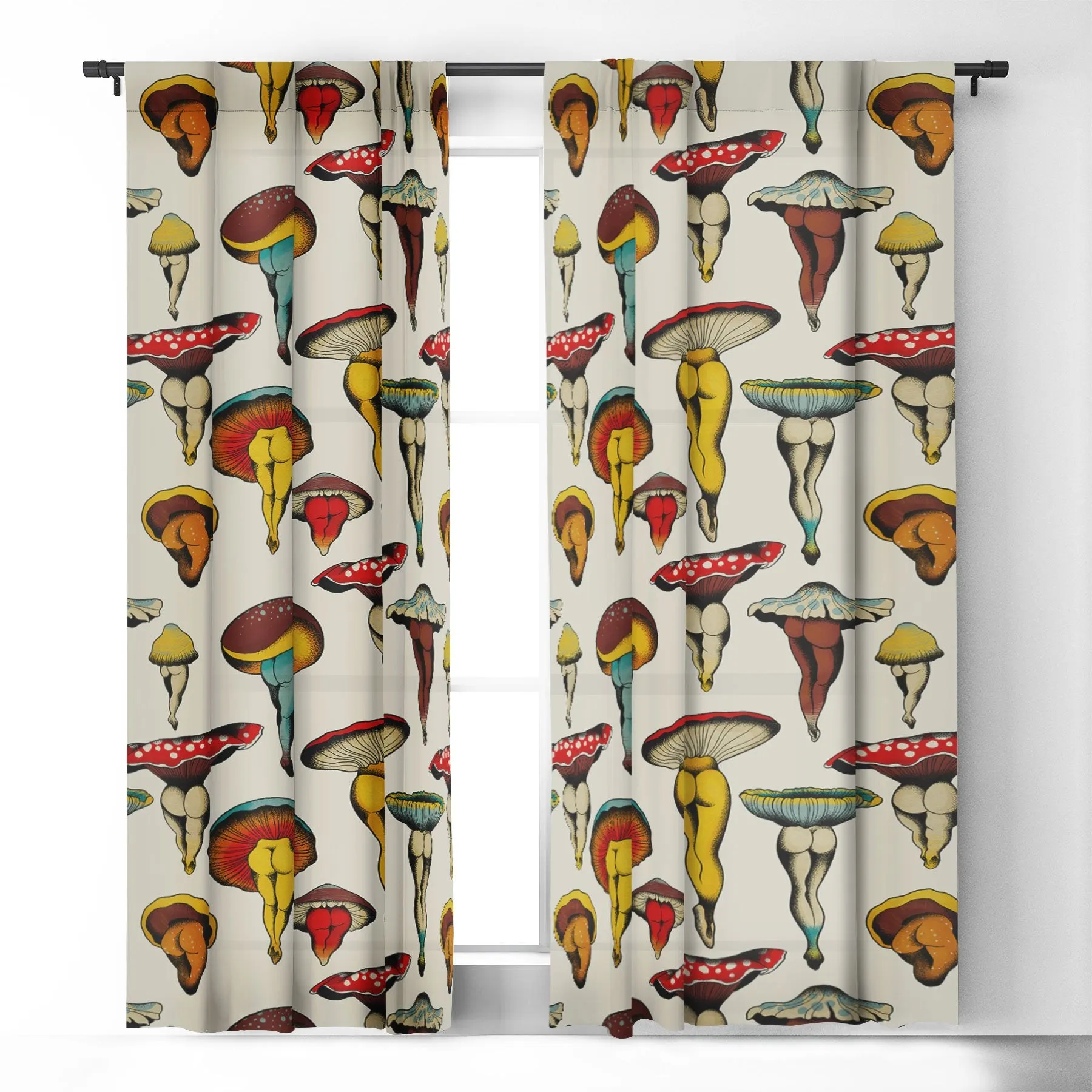 Ole Sexy Shrooms Blackout Window Curtains (DS)