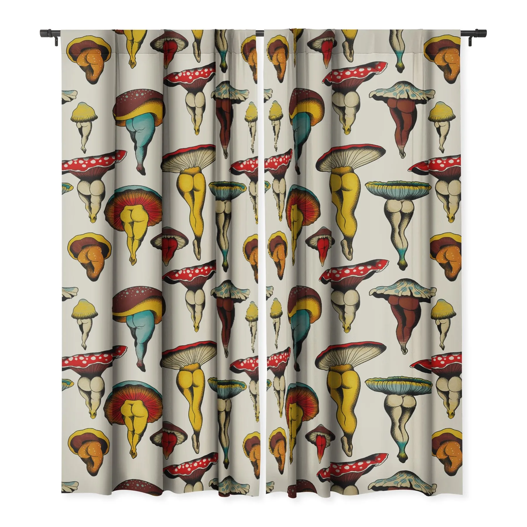 Ole Sexy Shrooms Blackout Window Curtains (DS)