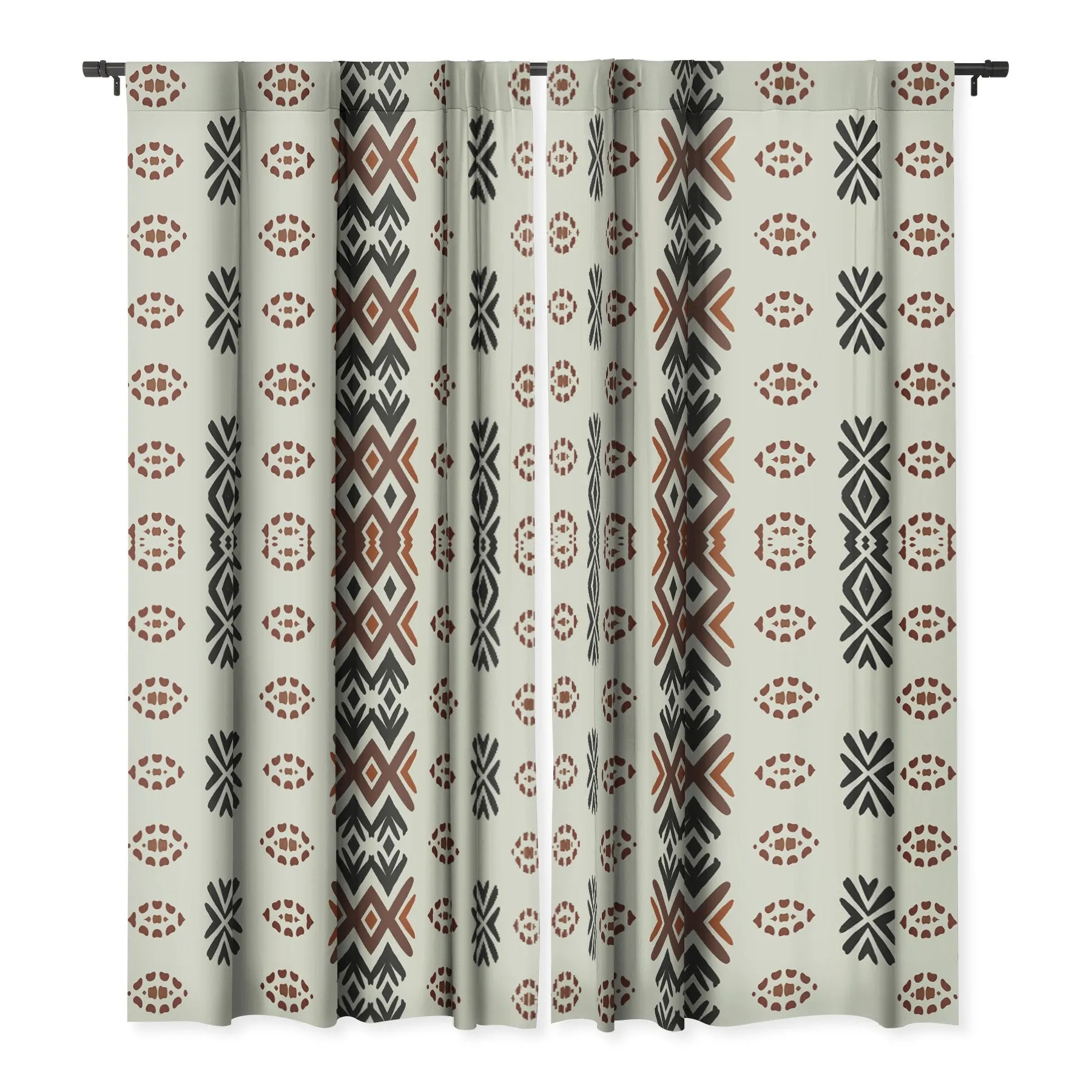 Ole Western Tribal Blackout Window Curtains (DS)