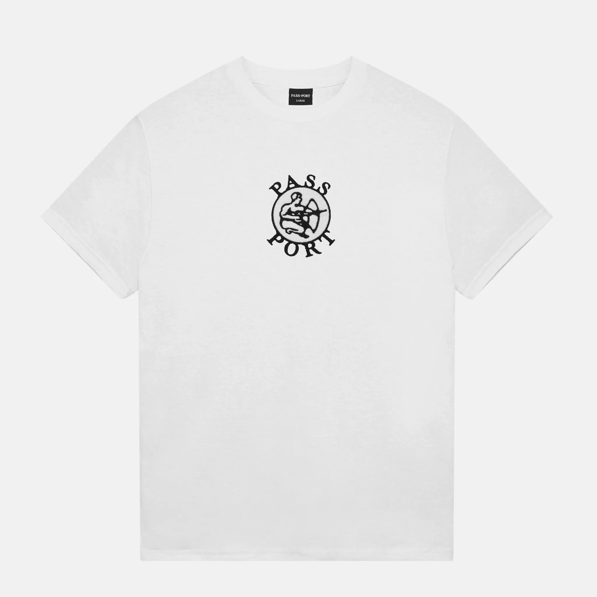 Pass Port Skateboards - Potters Mark Embroidery T-Shirt - White