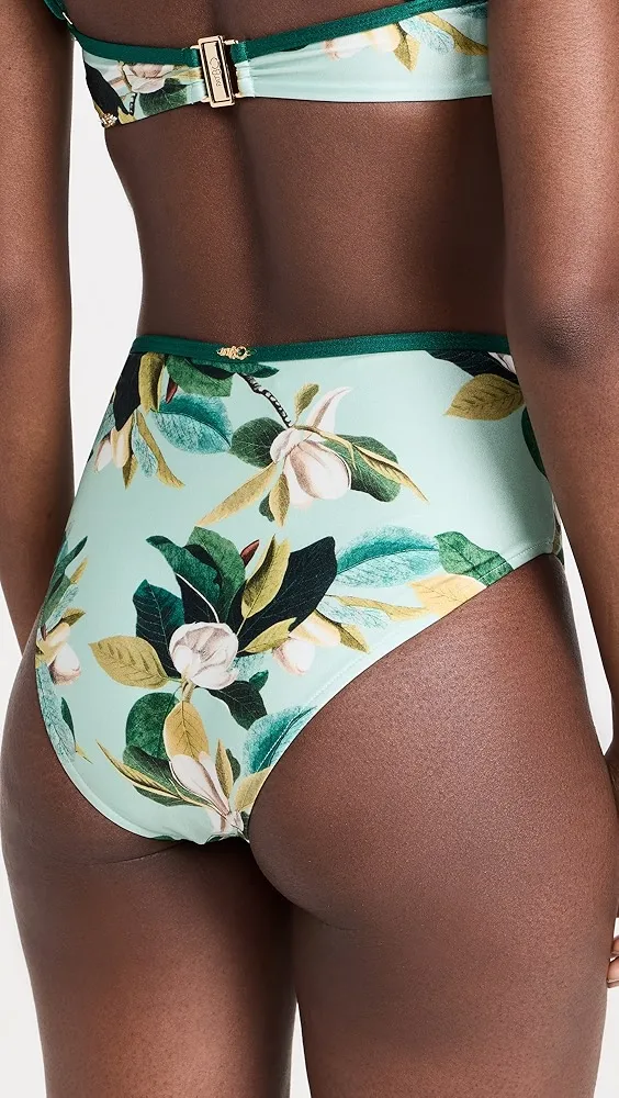 PatBO   Magnolia High Leg Bikini Bottoms 