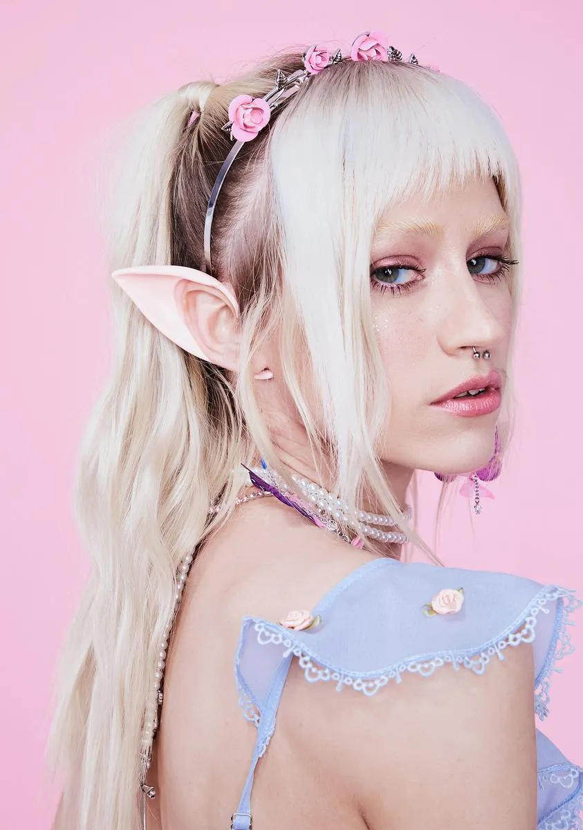 Peach Short Elf Ears-