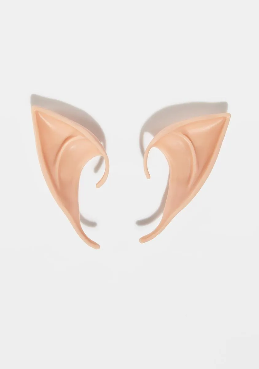 Peach Short Elf Ears-