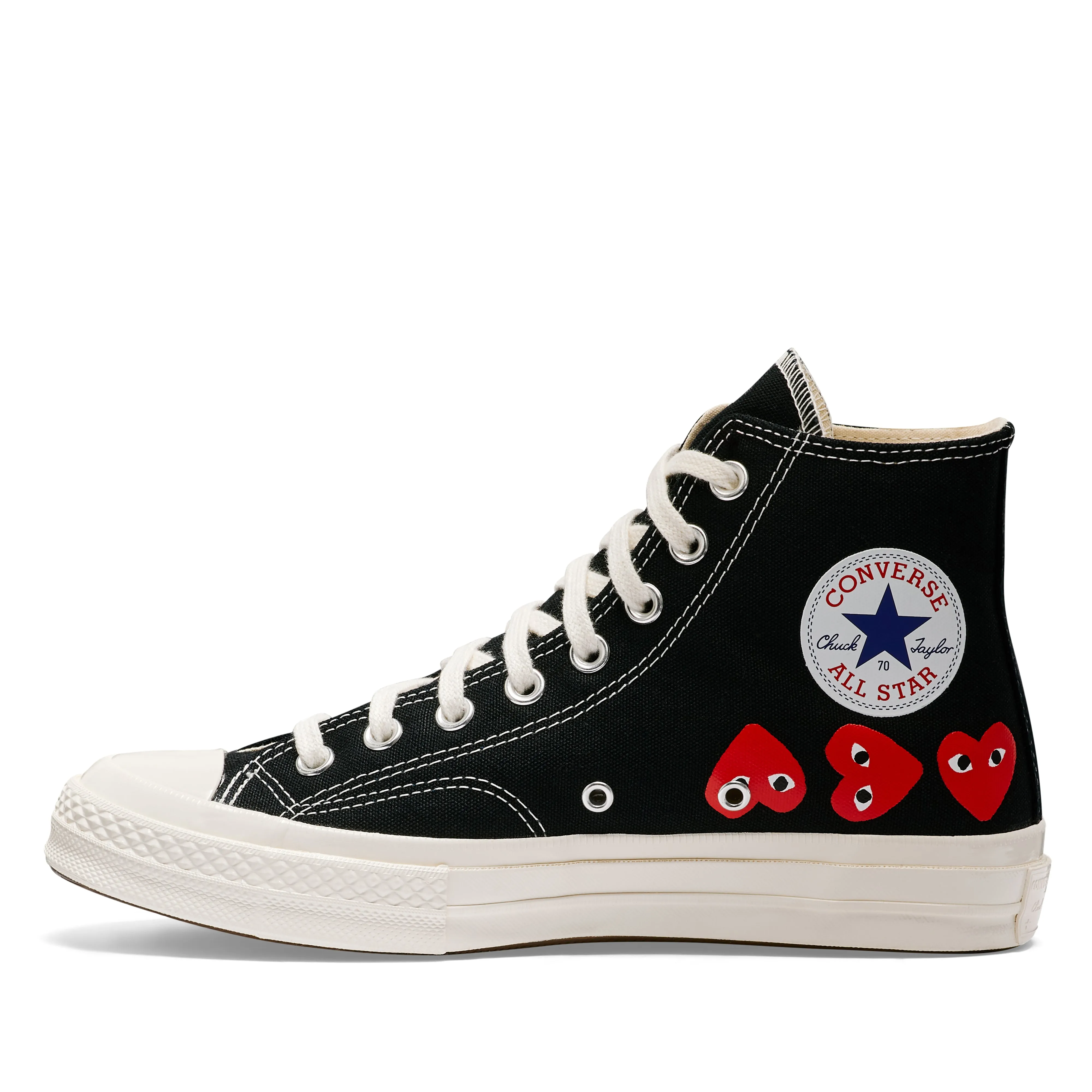 Play Converse - Multi Red Heart Chuck Taylor All Star '70 High Sneakers - (Black)