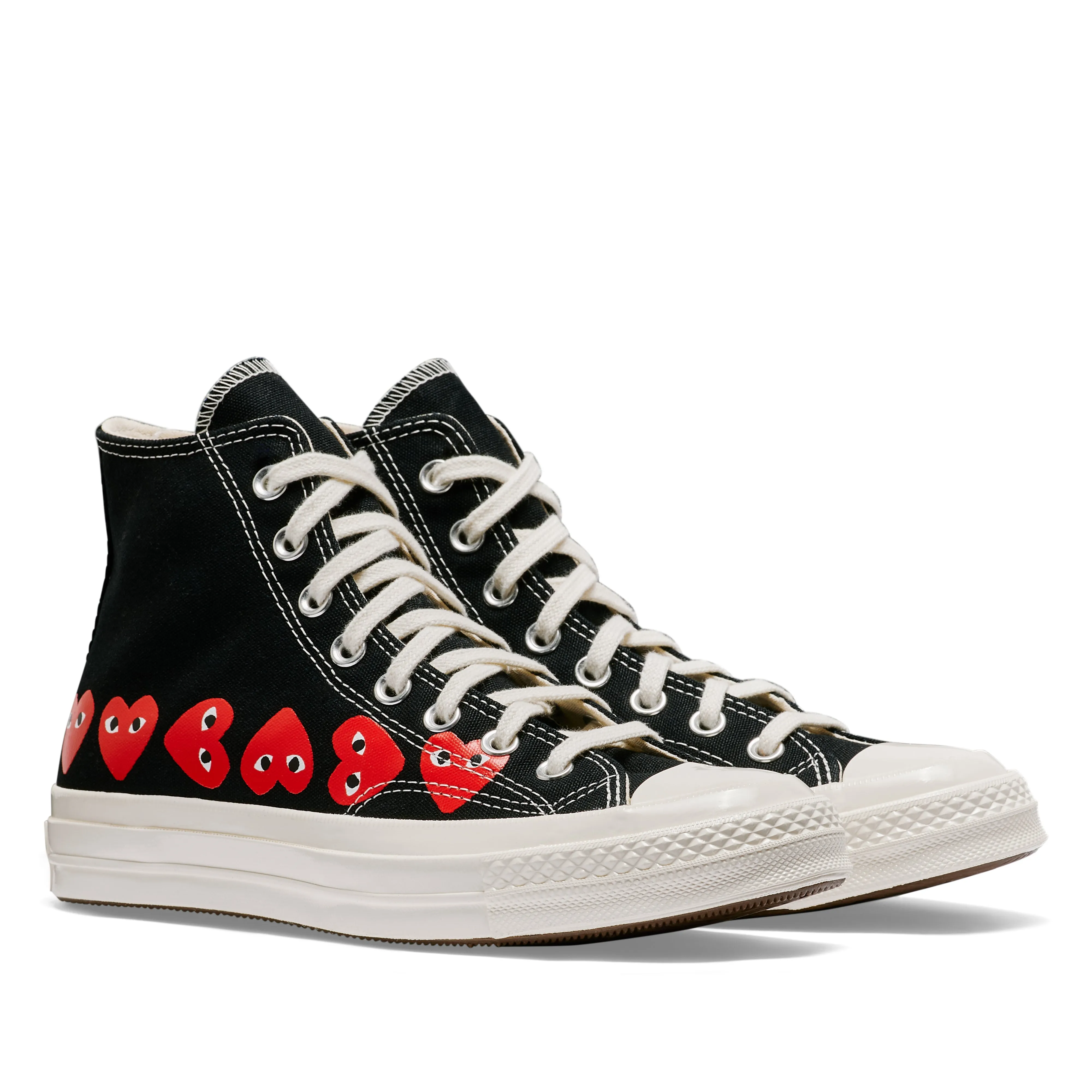 Play Converse - Multi Red Heart Chuck Taylor All Star '70 High Sneakers - (Black)