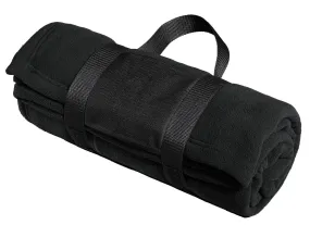 Port Authority Fleece Blanket with Carrying Strap BP20 Black