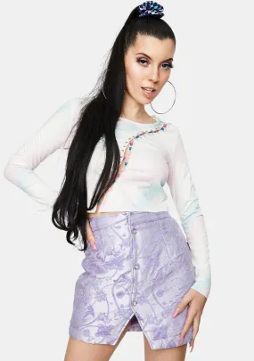 Purple Picky Chain Skirt-