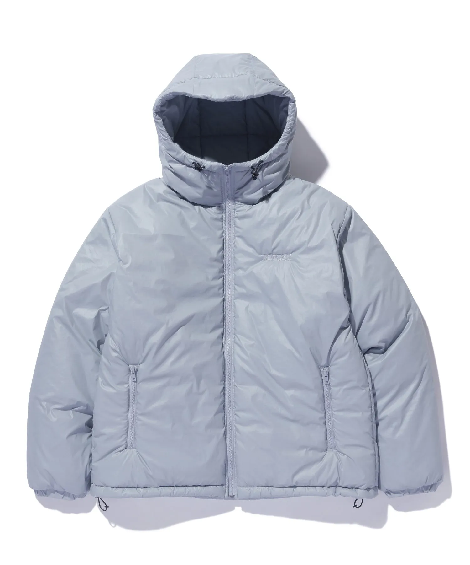 QUILTING LOGO HOODED PUFFER JACKET