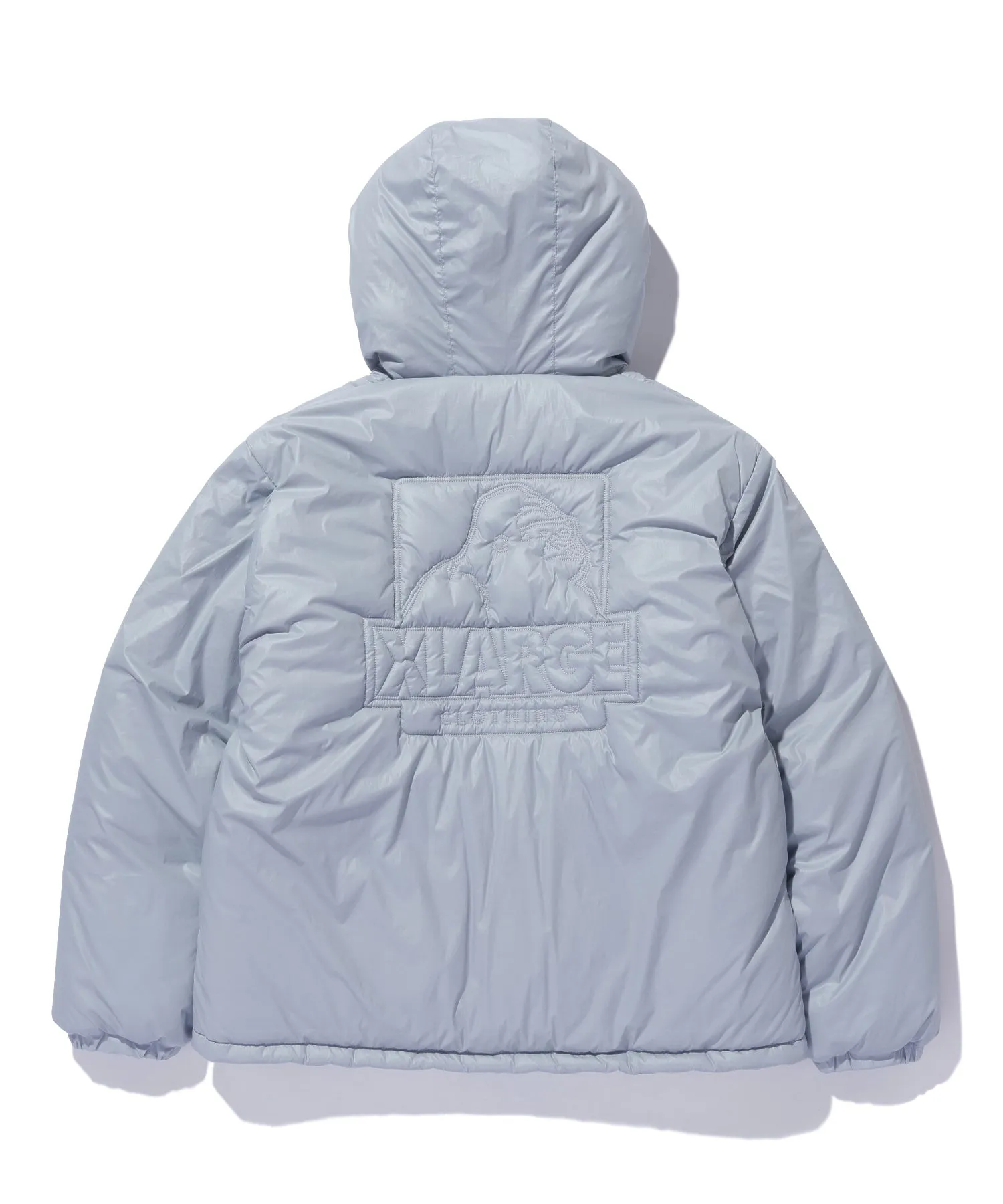 QUILTING LOGO HOODED PUFFER JACKET