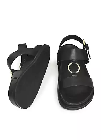 Radley London Black Bury Walk 2.0 Luxe Footbed Sandals | Kaleidoscope