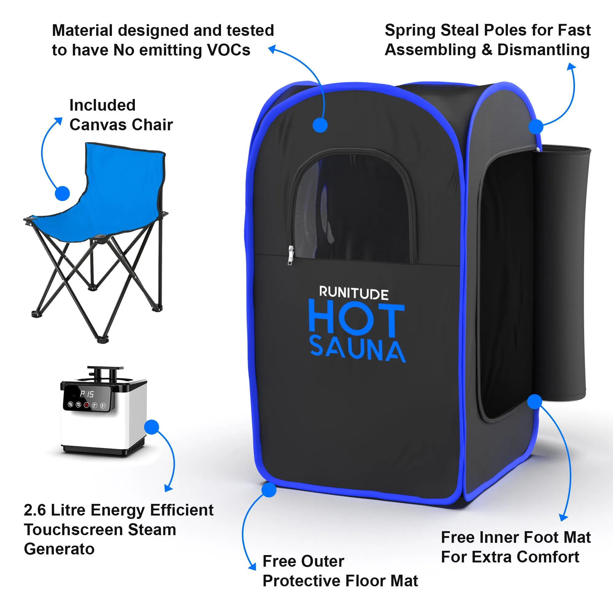 Runitude Portable Sauna Tent