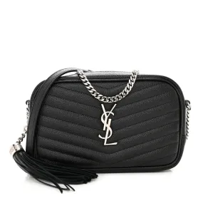 SAINT LAURENT GRAIN DE POUDRE MINI LOU CAMERA BAG