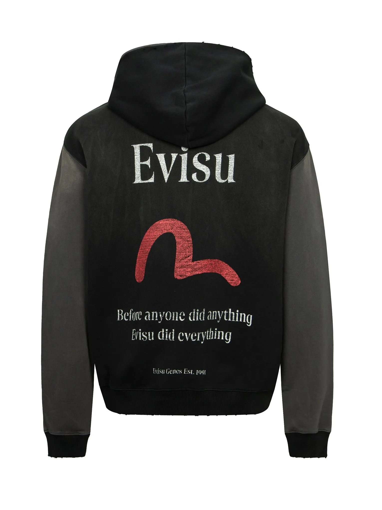 Seagull and Logo Print Boxy Hoodie