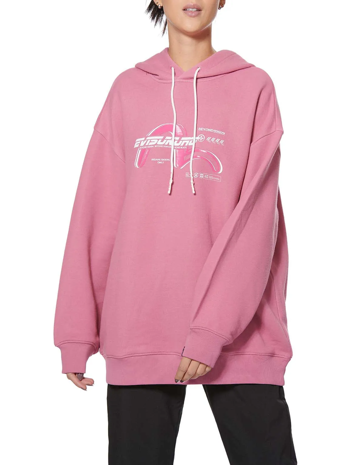 Seagull Print Oversized Hoodie