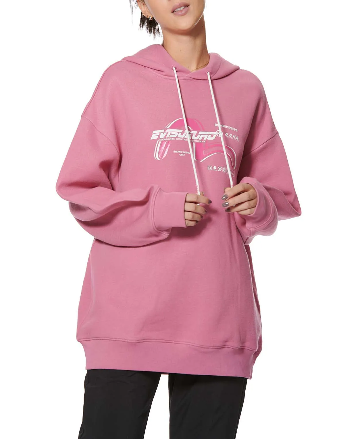 Seagull Print Oversized Hoodie