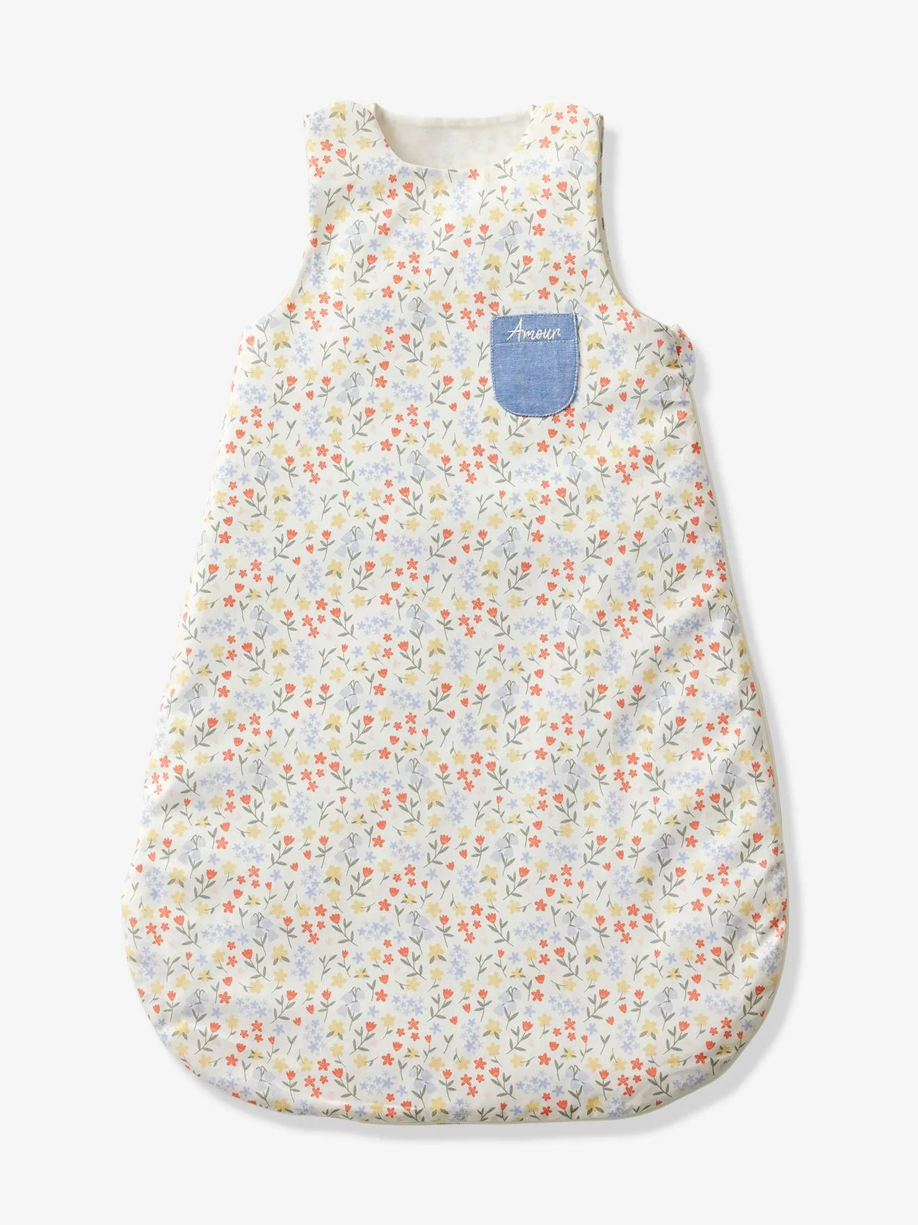 Sleeveless Summer Baby Sleeping Bag, Giverny - multicoloured