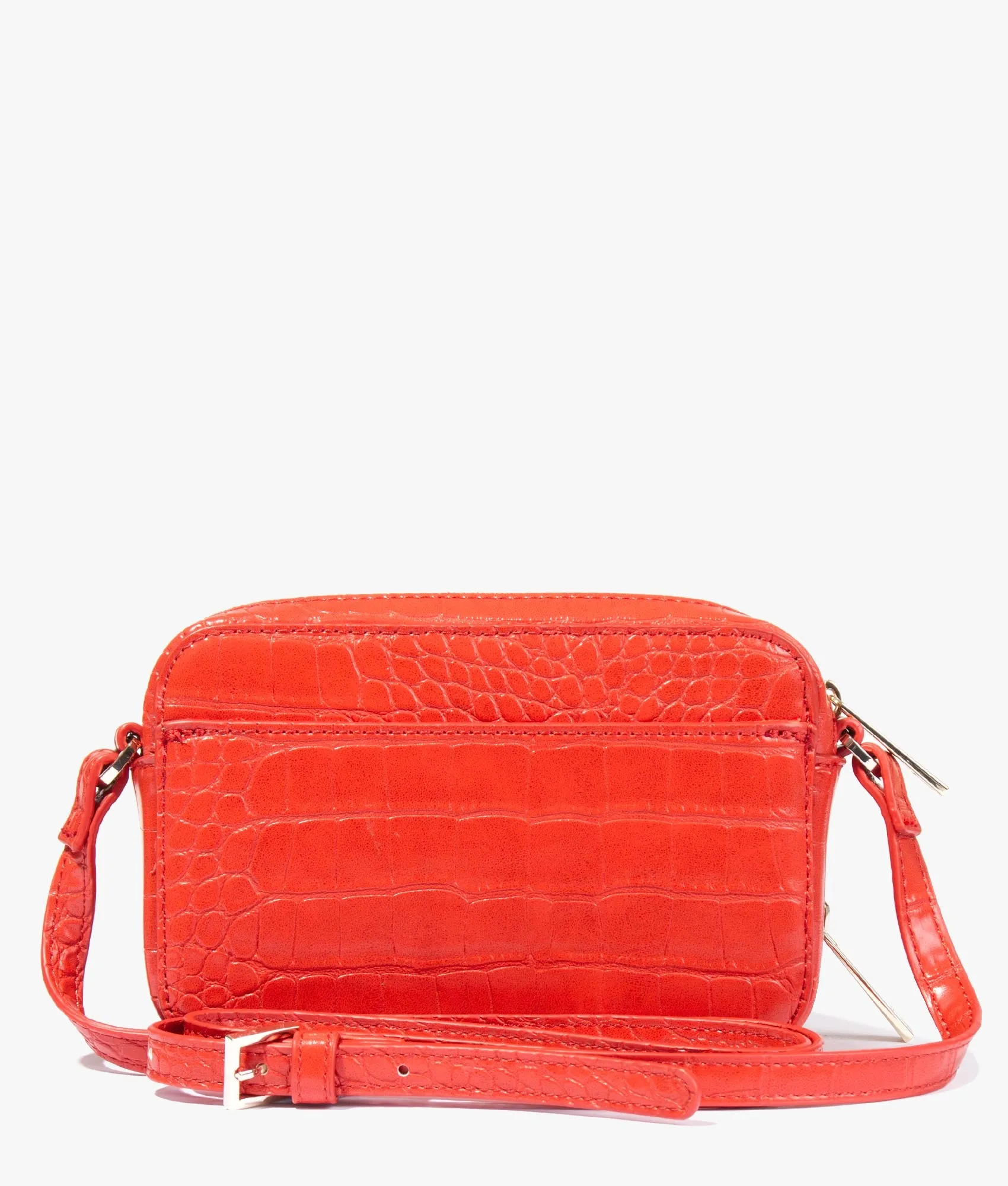 Stina double zip mini camera bag in cinnamon