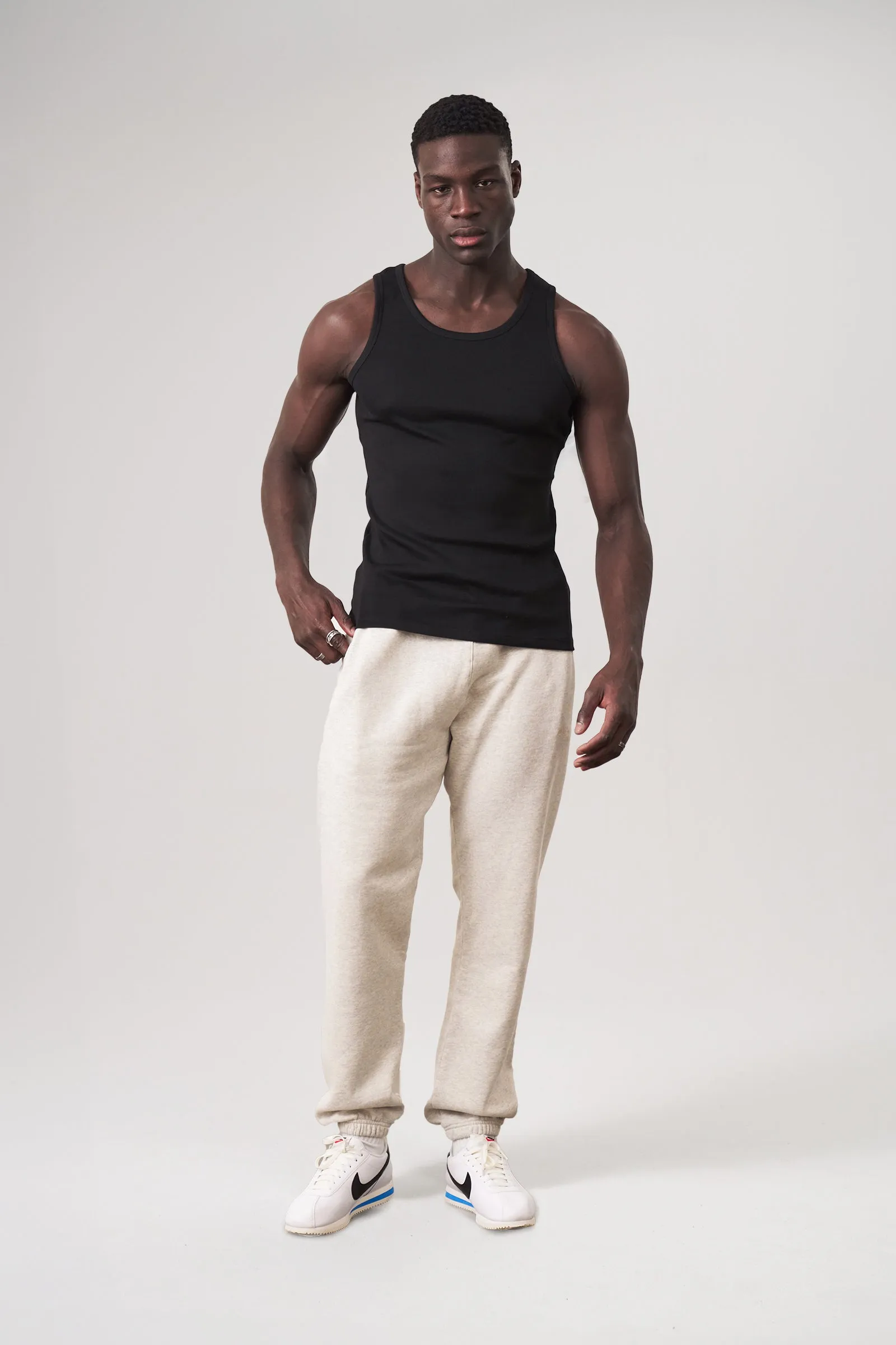 SUSTAIN BLACK RIBBED VEST