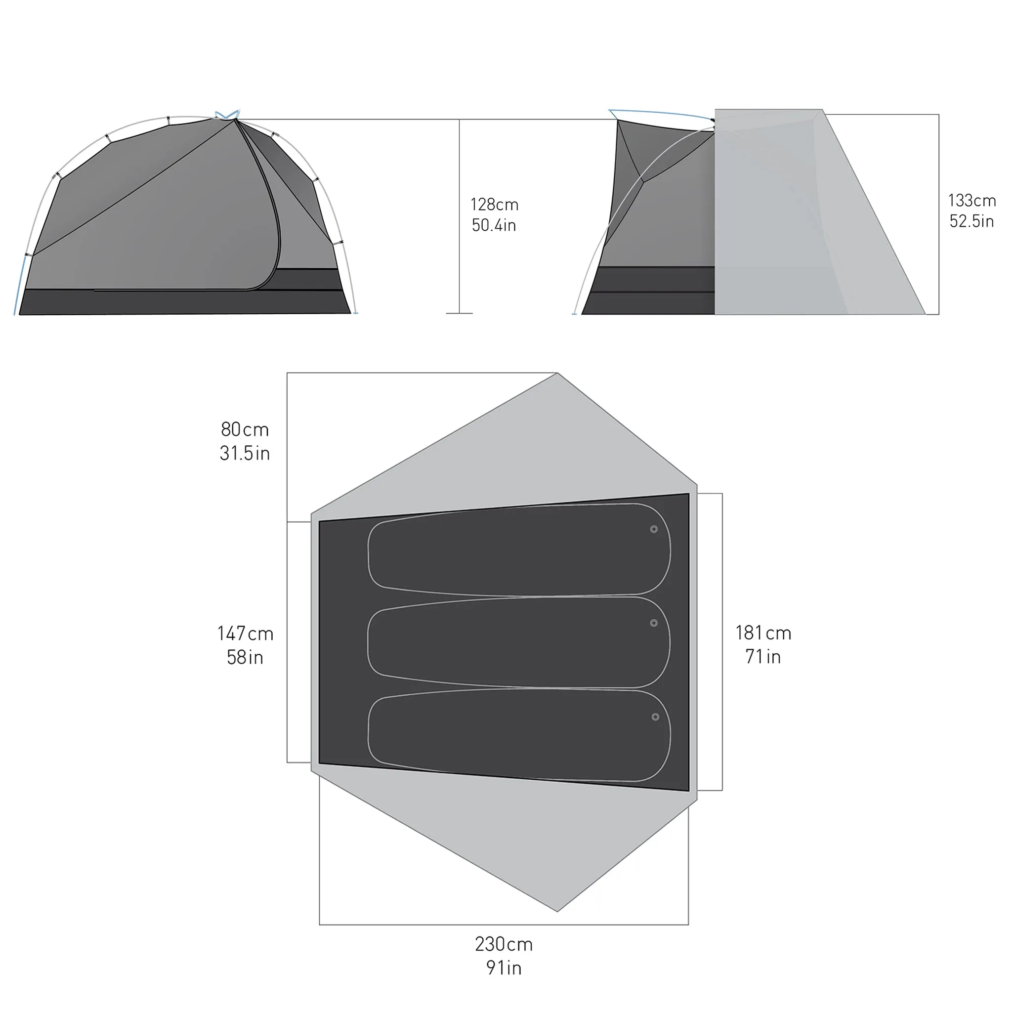 Telos Plus Freestanding Ultralight Tent