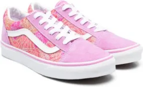 Vans Kids Old Skool floral-print sneakers Pink