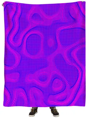 Wild Berry Halftone Plush Blanket