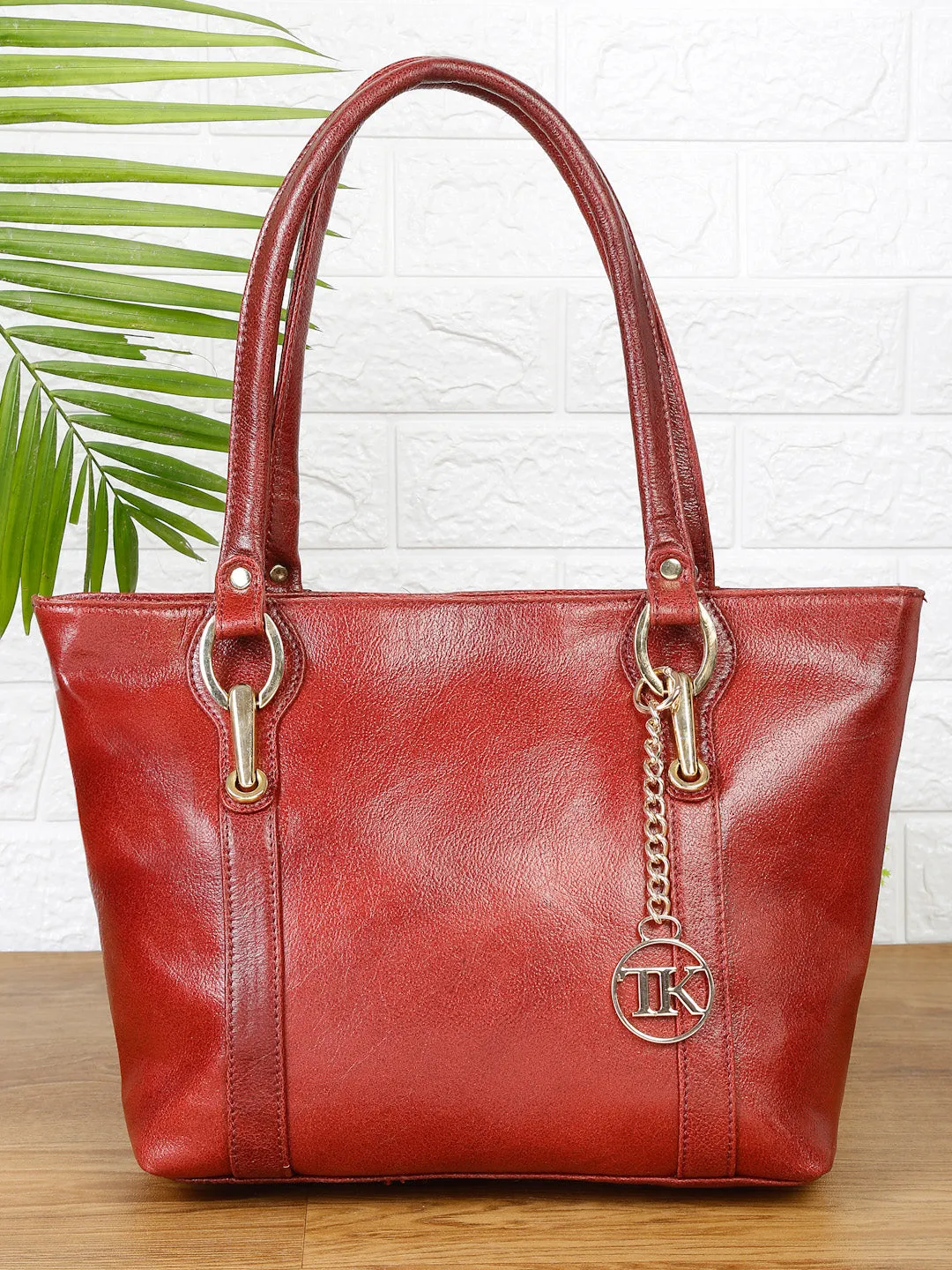 Women Maroon Solid Shoulder Bag