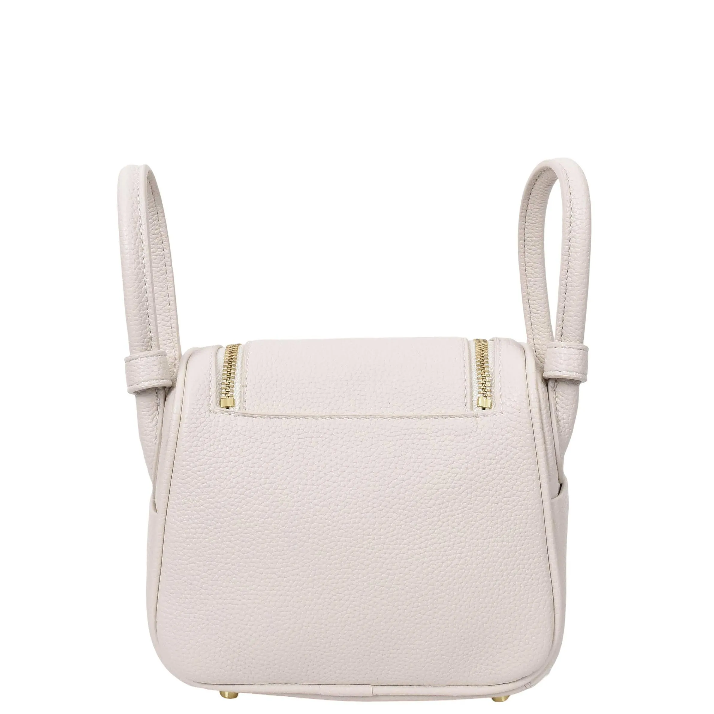 Womens Faux Leather Mini Shoulder Bag Celeste White