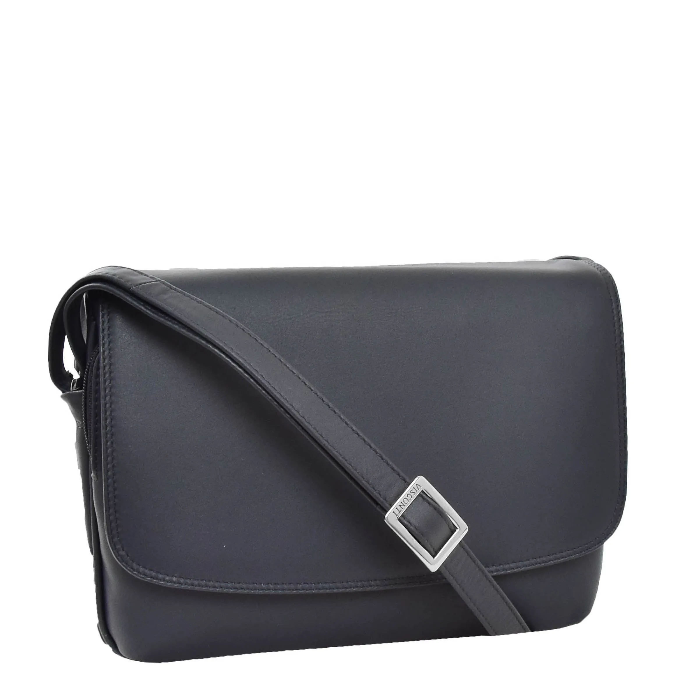 Womens Leather Cross Body Shoulder Bag Maldives Navy