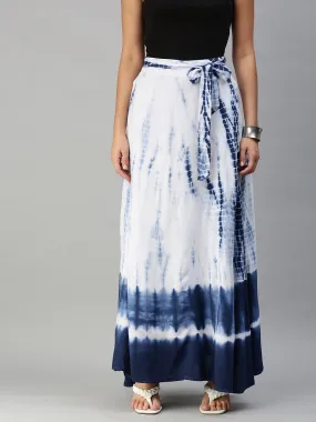 Women's Printed Skirt Indigo